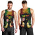 Personalised Malampa Fiji Day Men Tank Top Polynesian Tattoo and Plumeria Reggae Color