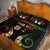 Personalised Malampa Fiji Day Quilt Bed Set Polynesian Tattoo and Plumeria Reggae Color