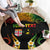 Personalised Malampa Fiji Day Round Carpet Polynesian Tattoo and Plumeria Reggae Color