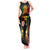 Personalised Malampa Fiji Day Tank Maxi Dress Polynesian Tattoo and Plumeria Reggae Color