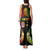 Personalised Malampa Fiji Day Tank Maxi Dress Polynesian Tattoo and Plumeria Reggae Color