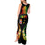 Personalised Malampa Fiji Day Tank Maxi Dress Polynesian Tattoo and Plumeria Reggae Color