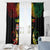 Personalised Malampa Fiji Day Window Curtain Polynesian Tattoo and Plumeria Reggae Color