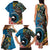 Fiji and Australia Kangaroos Family Matching Tank Maxi Dress and Hawaiian Shirt Indigenous Aboriginal and Fijian Masi Tribal Tattoo