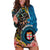 Fiji and Australia Kangaroos Hoodie Dress Indigenous Aboriginal and Fijian Masi Tribal Tattoo