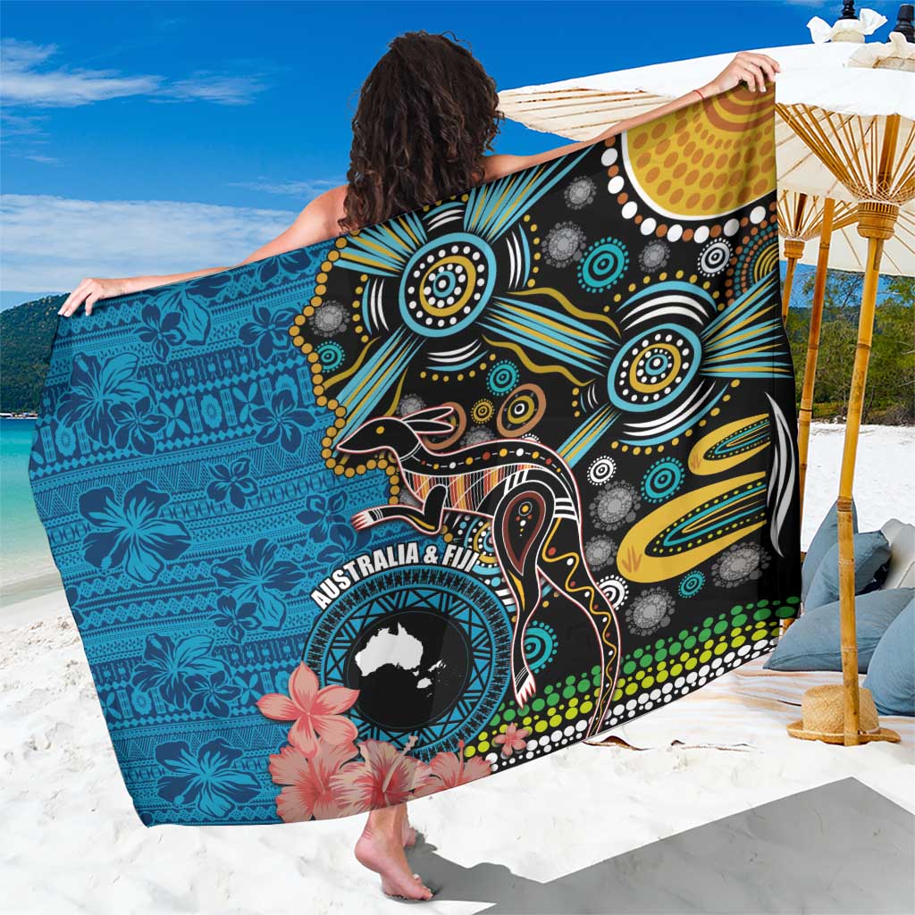 Fiji and Australia Kangaroos Sarong Indigenous Aboriginal and Fijian Masi Tribal Tattoo