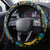 Fiji and Australia Kangaroos Steering Wheel Cover Indigenous Aboriginal and Fijian Masi Tribal Tattoo