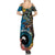 Fiji and Australia Kangaroos Summer Maxi Dress Indigenous Aboriginal and Fijian Masi Tribal Tattoo