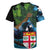 Fiji and New Zealand Tui Bird Rugby Jersey Koru Fern Leafs and Palm Tree With Plumeria