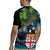 Fiji and New Zealand Tui Bird Rugby Jersey Koru Fern Leafs and Palm Tree With Plumeria