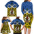 Vanuatu Tafea Province Family Matching Long Sleeve Bodycon Dress and Hawaiian Shirt Pig Tusk Mix Maori Pattern and Namele Leaf LT03 - Polynesian Pride