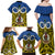 Vanuatu Tafea Province Family Matching Off Shoulder Maxi Dress and Hawaiian Shirt Pig Tusk Mix Maori Pattern and Namele Leaf LT03 - Polynesian Pride