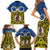 Vanuatu Tafea Province Family Matching Short Sleeve Bodycon Dress and Hawaiian Shirt Pig Tusk Mix Maori Pattern and Namele Leaf LT03 - Polynesian Pride