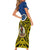 Vanuatu Tafea Province Family Matching Short Sleeve Bodycon Dress and Hawaiian Shirt Pig Tusk Mix Maori Pattern and Namele Leaf LT03 - Polynesian Pride