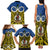 Vanuatu Tafea Province Family Matching Tank Maxi Dress and Hawaiian Shirt Pig Tusk Mix Maori Pattern and Namele Leaf LT03 - Polynesian Pride