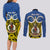 Personalised Vanuatu Tafea Province Couples Matching Long Sleeve Bodycon Dress and Long Sleeve Button Shirts Pig Tusk Mix Maori Pattern and Namele Leaf LT03 - Polynesian Pride