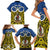 Personalised Vanuatu Tafea Province Family Matching Short Sleeve Bodycon Dress and Hawaiian Shirt Pig Tusk Mix Maori Pattern and Namele Leaf LT03 - Polynesian Pride