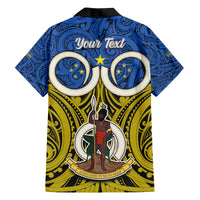 Personalised Vanuatu Tafea Province Family Matching Short Sleeve Bodycon Dress and Hawaiian Shirt Pig Tusk Mix Maori Pattern and Namele Leaf LT03 - Polynesian Pride