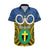 Personalised Vanuatu Tafea Province Hawaiian Shirt Pig Tusk Mix Maori Pattern and Namele Leaf LT03 Blue - Polynesian Pride
