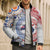 Tongan and Australian Culture Together Bomber Puffer Jacket Ngatu Art Tribal Aboriginal Tattoo Pattern - Polynesian Pride