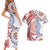 Tongan and Australian Culture Together Couples Matching Short Sleeve Bodycon Dress and Hawaiian Shirt Ngatu Art Tribal Aboriginal Tattoo Pattern - Polynesian Pride