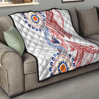 Tongan and Australian Culture Together Quilt Ngatu Art Tribal Aboriginal Tattoo Pattern - Polynesian Pride