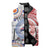 Tongan and Australian Culture Together Sleeveless Puffer Jacket Ngatu Art Tribal Aboriginal Tattoo Pattern - Polynesian Pride