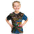 Fijian and Australian Culture Together Kid T Shirt Aboriginal Art and Tapa Motifs with Kangaroo and Palm Tree - Polynesian Pride
