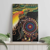 Papua New Guinea and Australia Together Canvas Wall Art Bird of Paradise and Kangaroo Melanesian Aboriginal Motifs - Polynesian Pride