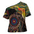 Papua New Guinea and Australia Together Cross Shoulder Shirt Bird of Paradise and Kangaroo Melanesian Aboriginal Motifs - Polynesian Pride