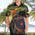 Papua New Guinea and Australia Together Hawaiian Shirt Bird of Paradise and Kangaroo Melanesian Aboriginal Motifs - Polynesian Pride