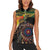Papua New Guinea and Australia Together Women Sleeveless Polo Shirt Bird of Paradise and Kangaroo Melanesian Aboriginal Motifs - Polynesian Pride