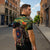 Papua New Guinea and Australia Together Zipper Polo Shirt Bird of Paradise and Kangaroo Melanesian Aboriginal Motifs - Polynesian Pride