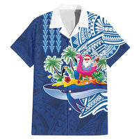 Hawaiian Mele Kalikimaka Family Matching Mermaid Dress and Hawaiian Shirt Funny Santa on Whale Island with Kakau Tattoos - Polynesian Pride