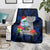 Guam Christmas Blanket Santa Gift Latte Stone and Sea Turle Mix Hibiscus Chamorro Blue Style LT03