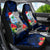 Guam Christmas Car Seat Cover Santa Gift Latte Stone and Sea Turle Mix Hibiscus Chamorro Blue Style LT03