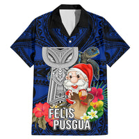 Guam Christmas Family Matching Mermaid Dress and Hawaiian Shirt Santa Gift Latte Stone and Sea Turle Mix Hibiscus Chamorro Blue Style LT03