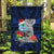 Guam Christmas Garden Flag Santa Gift Latte Stone and Sea Turle Mix Hibiscus Chamorro Blue Style LT03