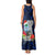 Guam Christmas Tank Maxi Dress Santa Gift Latte Stone and Sea Turle Mix Hibiscus Chamorro Blue Style LT03