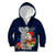 Custom Guam Christmas Kid Hoodie Santa Gift Latte Stone and Sea Turle Mix Hibiscus Chamorro Blue Style LT03