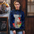 Custom Guam Christmas Ugly Christmas Sweater Santa Gift Latte Stone and Sea Turle Mix Hibiscus Chamorro Blue Style LT03