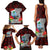 Guam Christmas Family Matching Tank Maxi Dress and Hawaiian Shirt Santa Gift Latte Stone and Sea Turle Mix Hibiscus Chamorro Red Style LT03