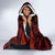 Guam Christmas Hooded Blanket Santa Gift Latte Stone and Sea Turle Mix Hibiscus Chamorro Red Style LT03