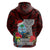 Guam Christmas Hoodie Santa Gift Latte Stone and Sea Turle Mix Hibiscus Chamorro Red Style LT03