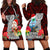 Guam Christmas Hoodie Dress Santa Gift Latte Stone and Sea Turle Mix Hibiscus Chamorro Red Style LT03