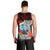 Guam Christmas Men Tank Top Santa Gift Latte Stone and Sea Turle Mix Hibiscus Chamorro Red Style LT03