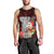 Guam Christmas Men Tank Top Santa Gift Latte Stone and Sea Turle Mix Hibiscus Chamorro Red Style LT03