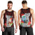 Guam Christmas Men Tank Top Santa Gift Latte Stone and Sea Turle Mix Hibiscus Chamorro Red Style LT03