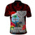 Guam Christmas Polo Shirt Santa Gift Latte Stone and Sea Turle Mix Hibiscus Chamorro Red Style LT03