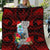 Guam Christmas Quilt Santa Gift Latte Stone and Sea Turle Mix Hibiscus Chamorro Red Style LT03